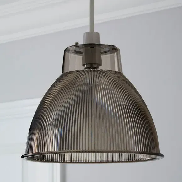 Dome Pendant Shade Easy Fit - Grey, Acrylic
