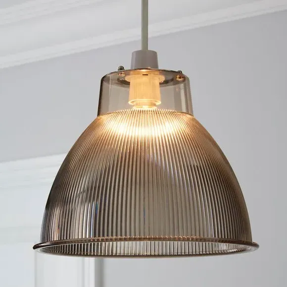 Dome Pendant Shade Easy Fit - Grey, Acrylic image