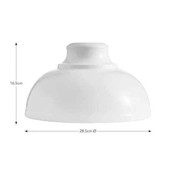 Dome Pendant Shade Easy Fit - Ivory, Metal