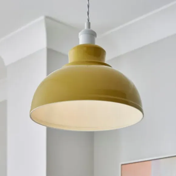 Dome Pendant Shade Easy Fit - Ochre, Metal