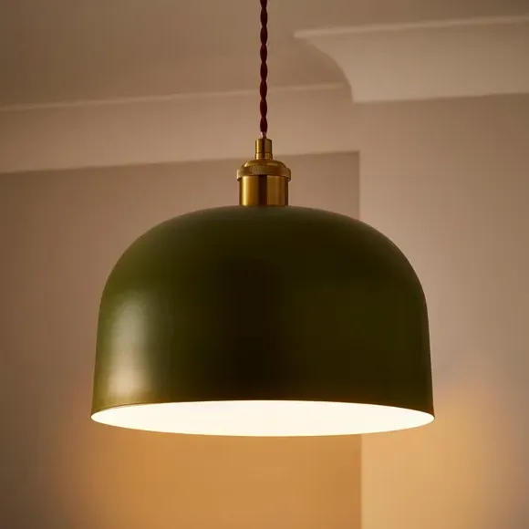 Dome Pendant Shade Easy Fit - Olive