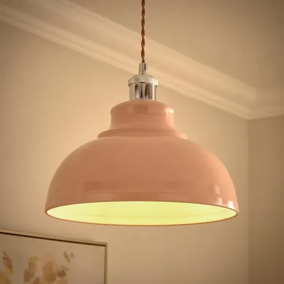 Dome Pendant Shade Easy Fit - Pink, Metal