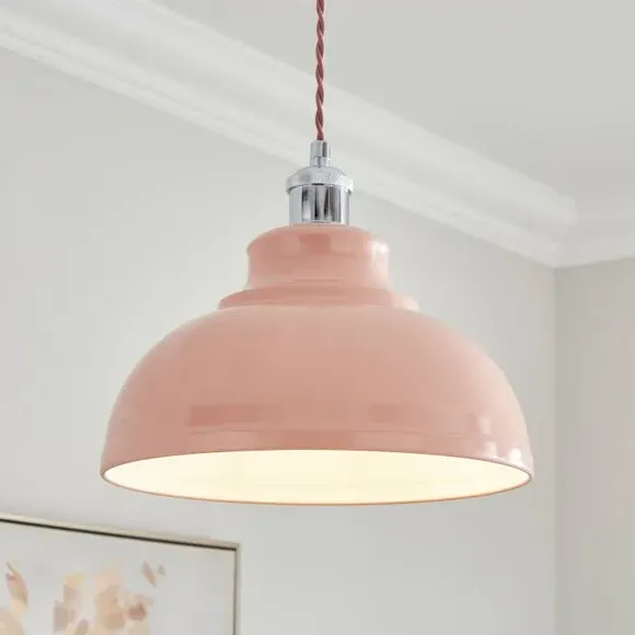 Dome Pendant Shade Easy Fit - Pink, Metal