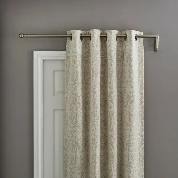 Door Curtain Pole with Ball Finial - Silver, Metal