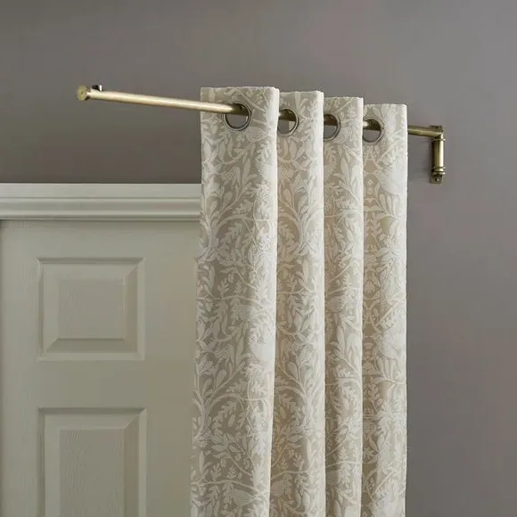 Door Curtain Pole with Stud Finial - Brass, Metal