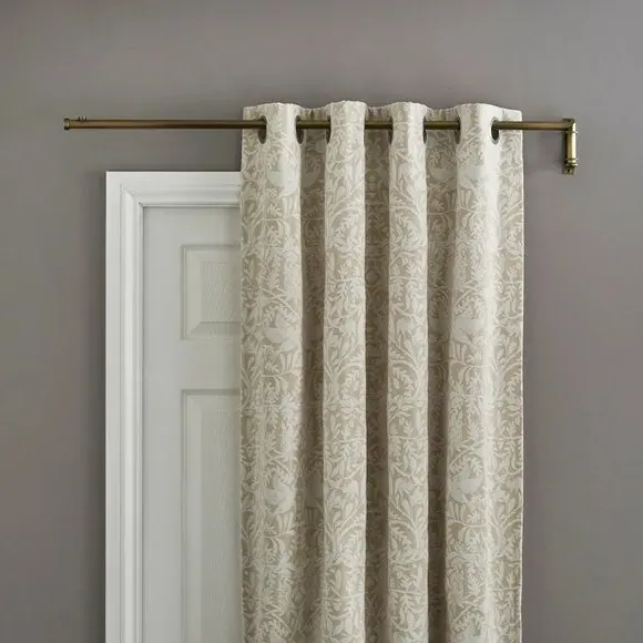 Door Curtain Pole with Stud Finial - Brass, Metal