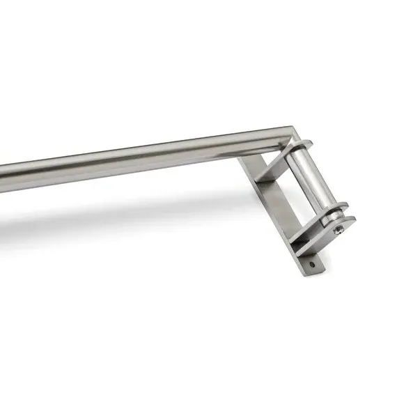 Door Curtain Pole with Stud Finial - Silver, Metal