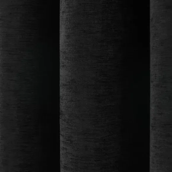 Door Curtain with Blackout Coating - Black