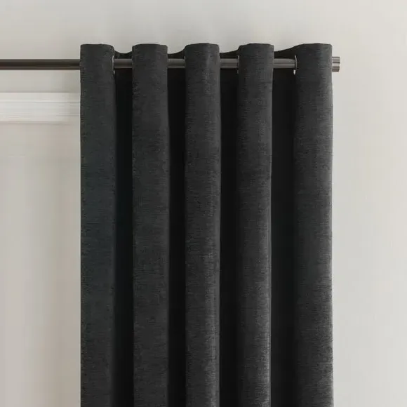 Door Curtain with Blackout Coating - Black image