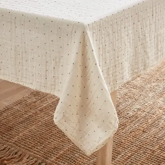 Dotted Tablecloth - Natural, Cotton image