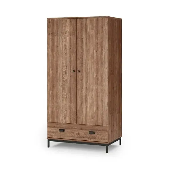 Double 1 Drawer Wardrobe - Pine, Wood Effect