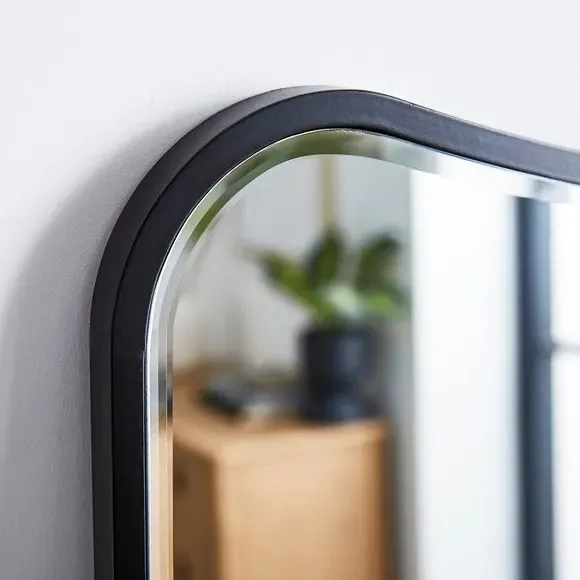 Double Arched Full Length Leaner Mirror - Black