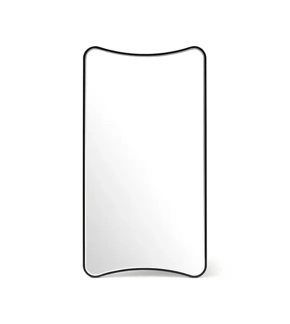 Double Arched Full Length Leaner Mirror - Black