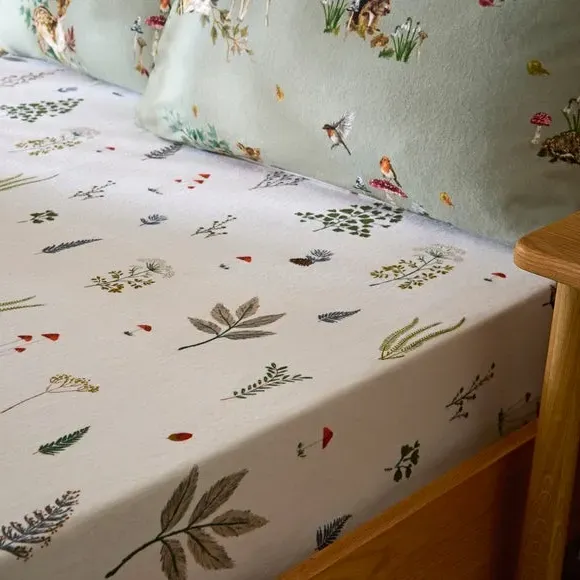 Double Fitted Sheet Animal Print - Brushed Cotton