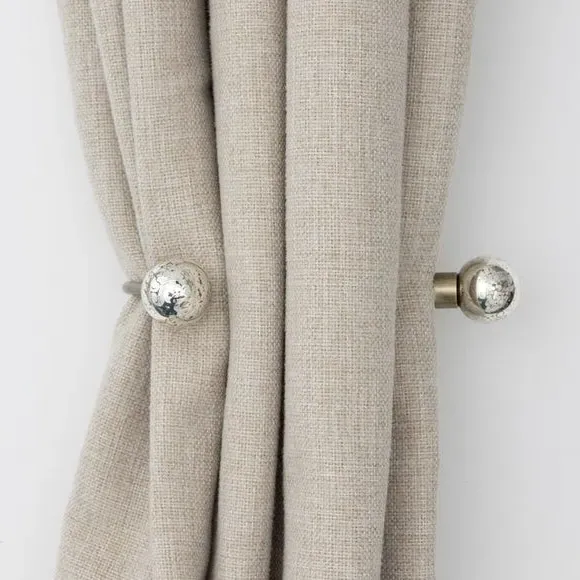 Double Layer Curtain Holdbacks - Antique Brass