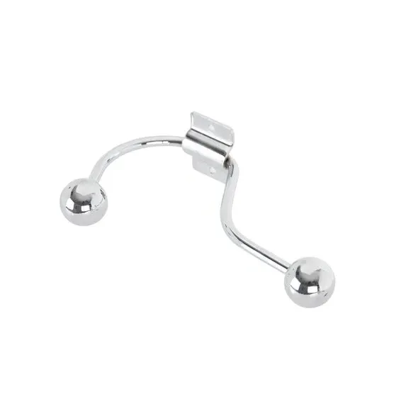 Double Layer Curtain Holdbacks - Chrome, Metal