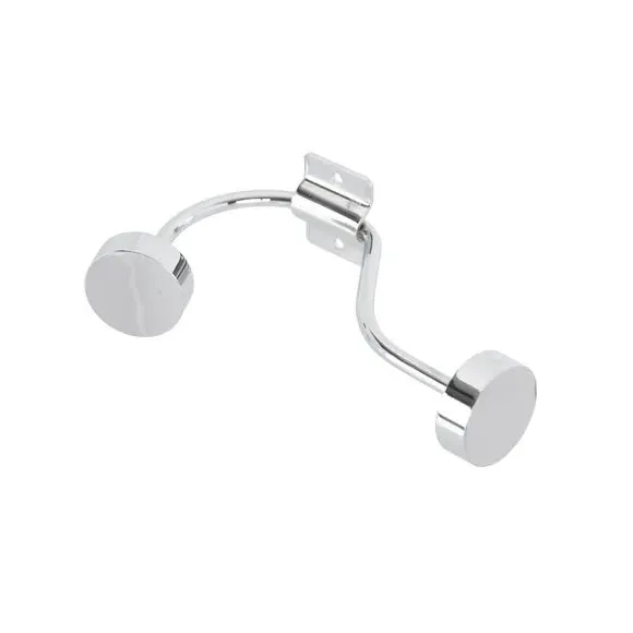 Double Layer Curtain Holdbacks - Chrome, Metal