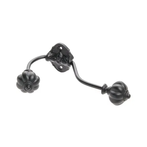 Double Layer Curtain Holdbacks Pair - Black, Metal