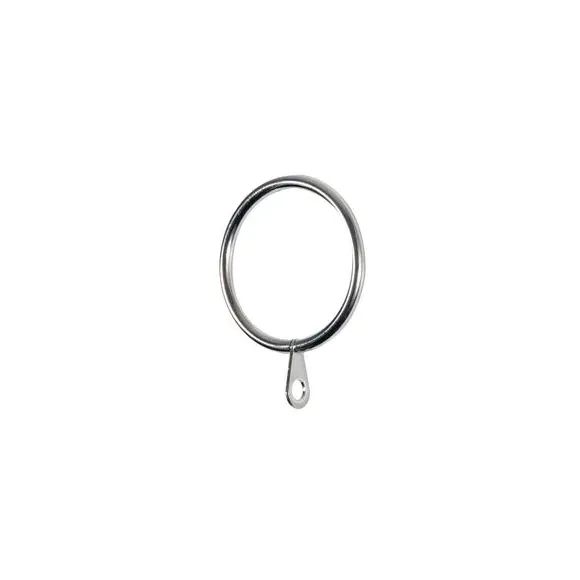 Double Layer Curtain Pole with Rings - Chrome, Metal