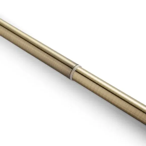 Double Layer Extendable Curtain Pole - Antique Brass, Metal