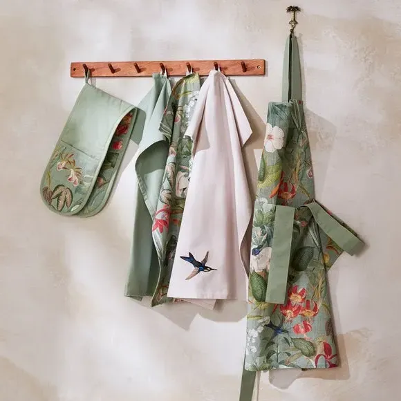 Double Oven Glove Botanical Birds - Multicolor