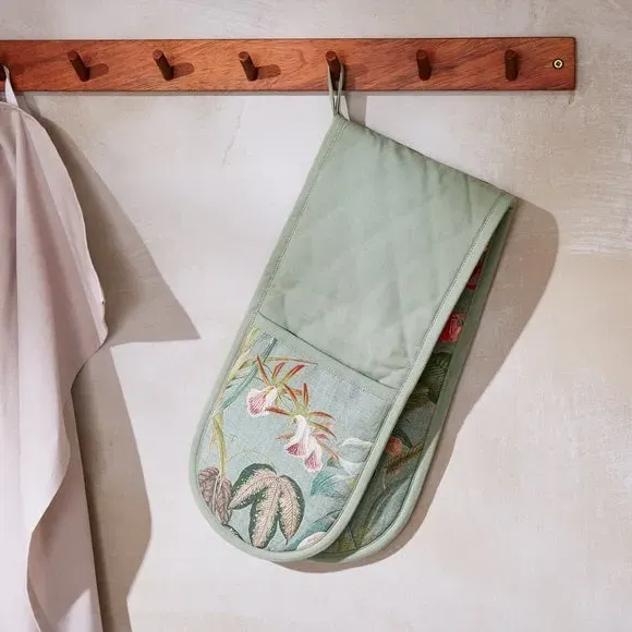 Double Oven Glove Botanical Birds - Multicolor image