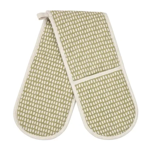 Double Oven Glove - Olive, Cotton Blend image