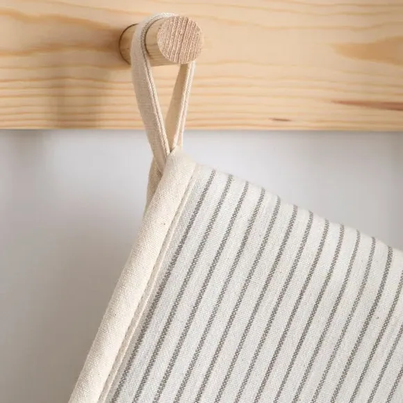 Double Oven Glove Striped - Natural, Cotton