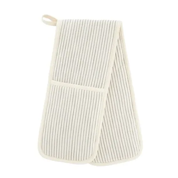 Double Oven Glove Striped - Natural, Cotton