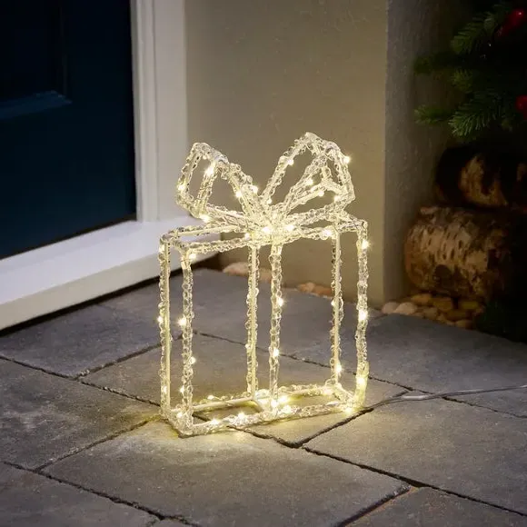Double Parcel Light Decoration - Warm White, Acrylic