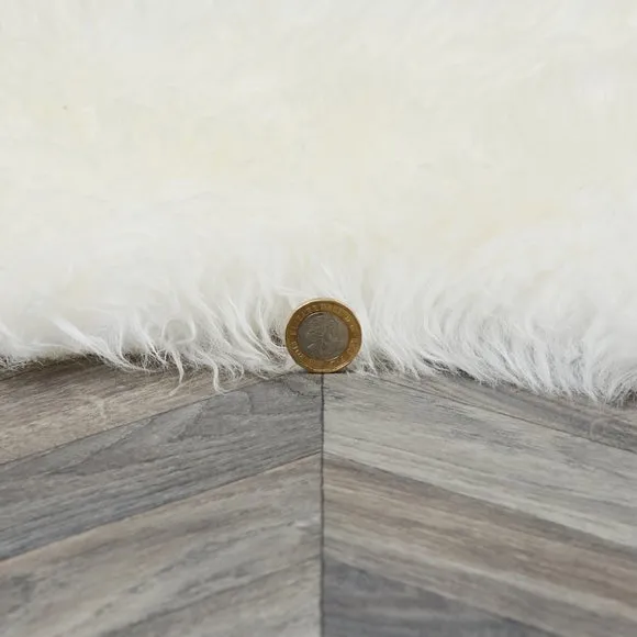 Double Pelt Sheepskin Rug - Ivory, Wool