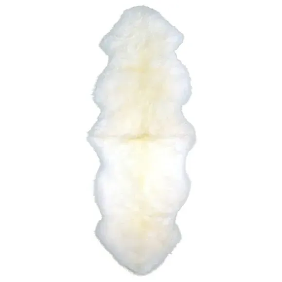 Double Pelt Sheepskin Rug - Ivory, Wool