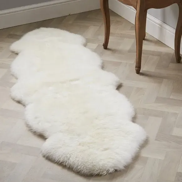 Double Pelt Sheepskin Rug - Ivory, Wool image