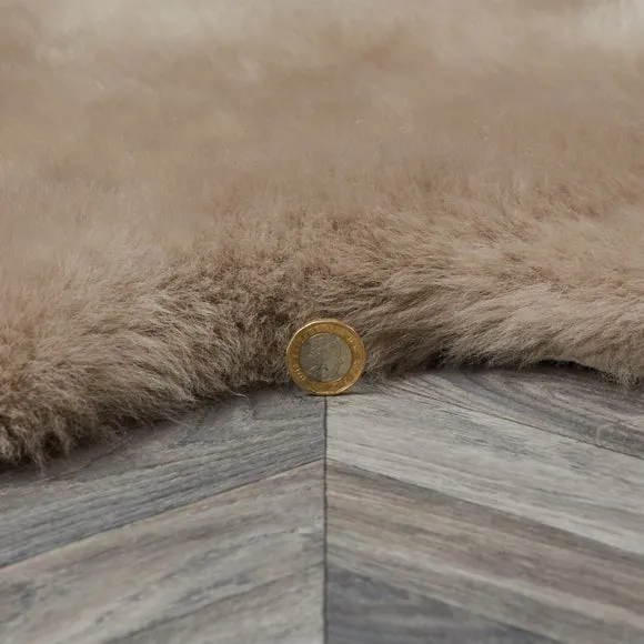 Double Pelt Sheepskin Rug - Mink, Wool
