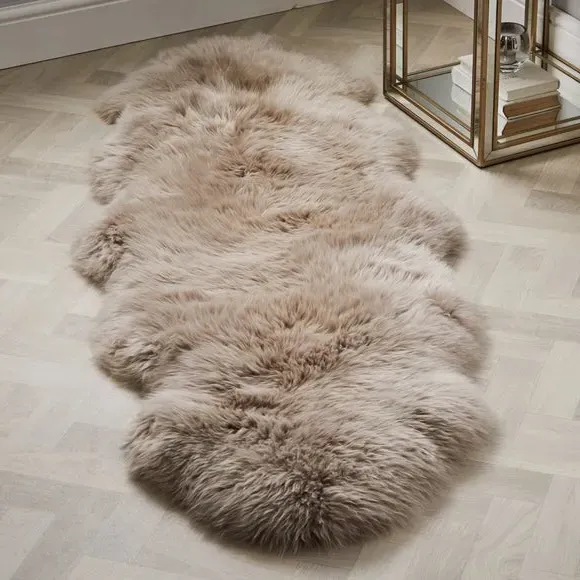 Double Pelt Sheepskin Rug - Mink, Wool