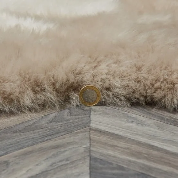 Double Pelt Sheepskin Rug - Natural, Wool