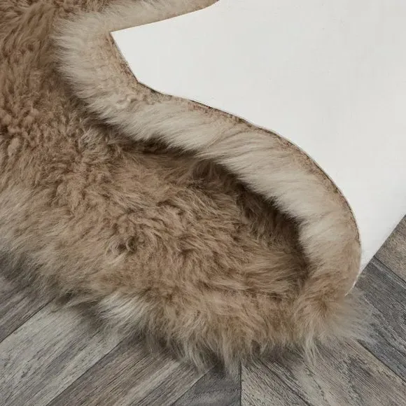 Double Pelt Sheepskin Rug - Natural, Wool