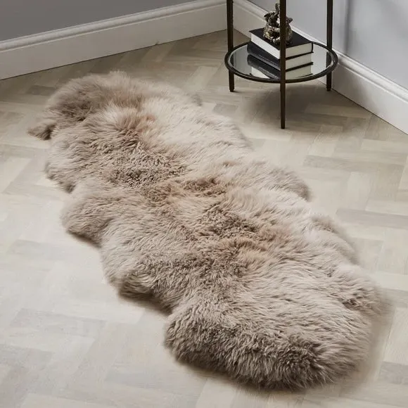 Double Pelt Sheepskin Rug - Natural, Wool