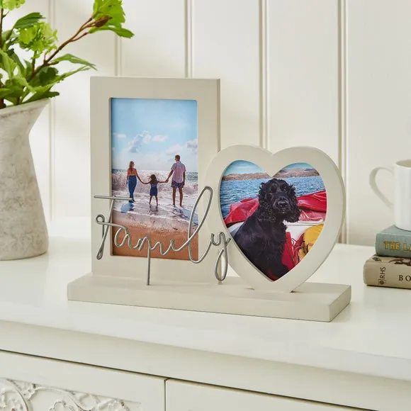 Double Photo Frame Contemporary - Natural image