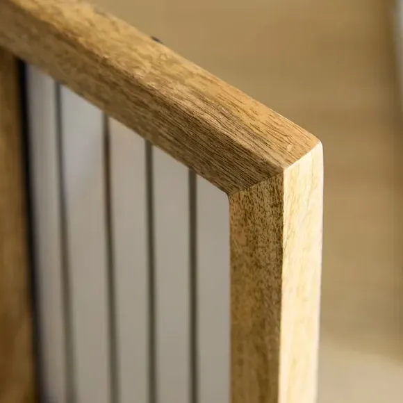 Double Photo Frame Hinged - Natural, Mango Wood