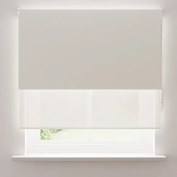 Double Roller Blind with Blackout - Dove