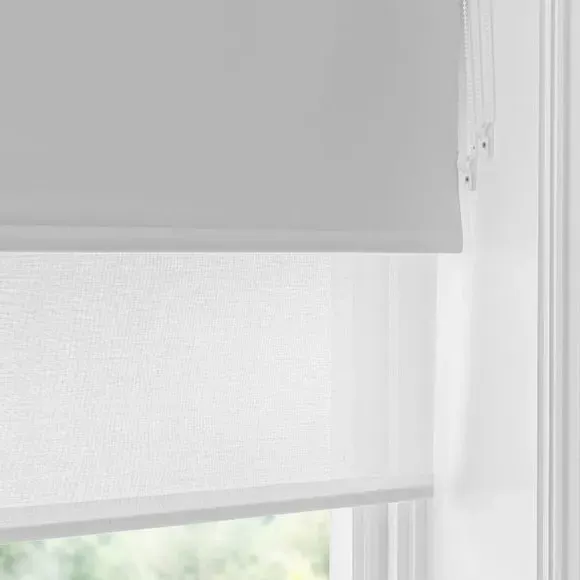 Double Roller Blind with Blackout - Dove