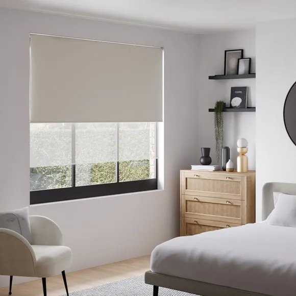 Double Roller Blind with Blackout - Dove
