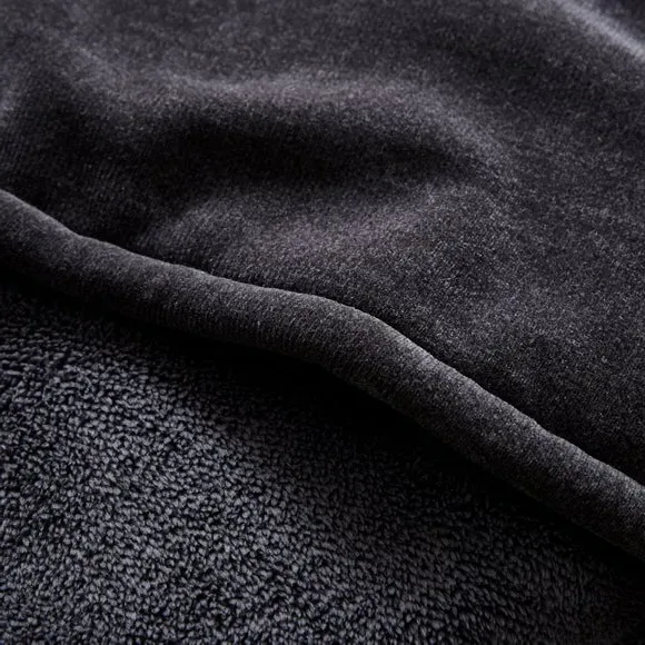 Double-Sided Throw Blanket - Charcoal, Chenille