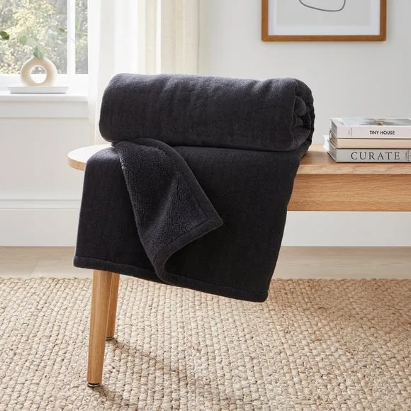 Double-Sided Throw Blanket - Charcoal, Chenille image