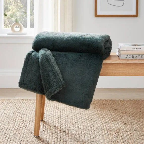 Double Sided Throw Blanket - Forest, Faux Fur image