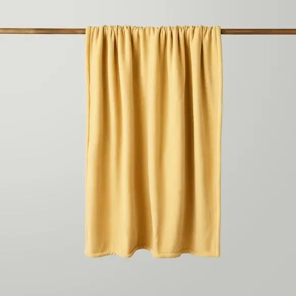Double-Sided Throw Blanket - Ochre, Chenille