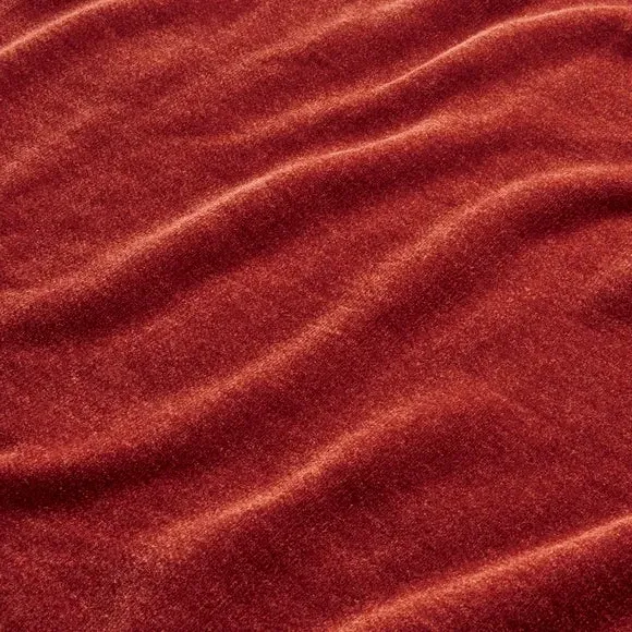 Double-Sided Throw Blanket - Orange, Chenille