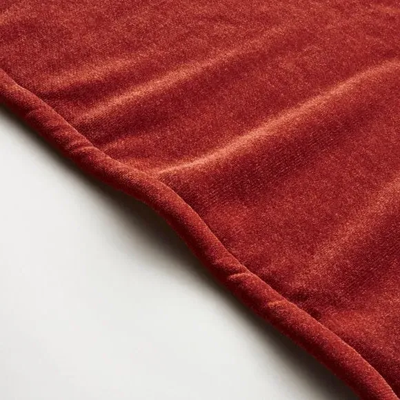 Double-Sided Throw Blanket - Orange, Chenille