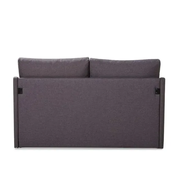 Double Sofa Bed with Storage - Charcoal, Fabric